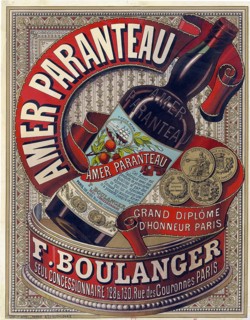 Advertising poster, beverage advertisement, poster advertising a French aperitif or stomach bitter