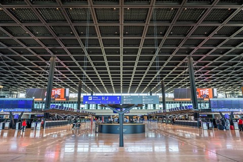 Frankfurt Airport new terminal 3 in Frankfurt, Germany