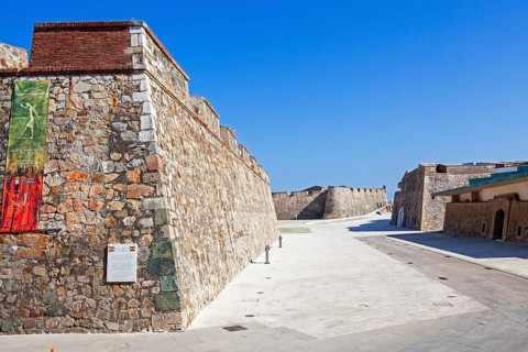 San Pedro bastion and the stronghold yard in the Royal walls ensemble of Ceuta, Spain, North Africa