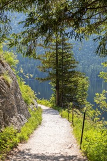 Hiking trail around Lake Altaussee, Styria, Austria