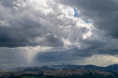Rain shower, Alvdal Vestfjell, Hedmark, Innlandet, Norway, June 2026