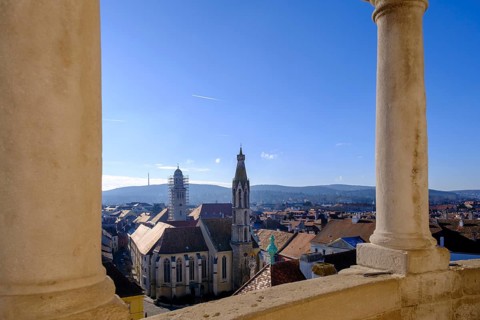 Geisskirche vom Feuerturm, Sopron, Sopronkohida, Panonnia, Hungary