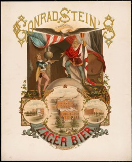 Advertising poster, beverage advertisement, advertising poster for Conrad Stein's lager beer from