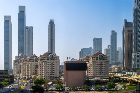 Al Murooj complex and skyscrapers, Dubai, United Arab Emirates, UAE