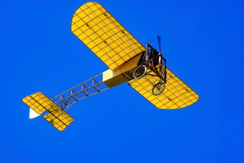 Flight demonstration of a replica Bleriot XI La Manche by Mikael Carlson as part of the 16th