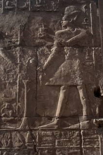Luxor, Egypt. February 12th 2009 Pharaonic inscriptions at the ancient Egyptian ruins beside the
