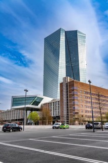 Building of the European Central Bank, ECB, in Frankfurt am Main, Skyline, Hesse, Germany