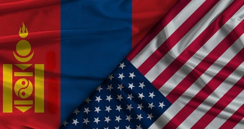 Bilateral relations between Mongolia and United States. Flag of Mongolia and United States