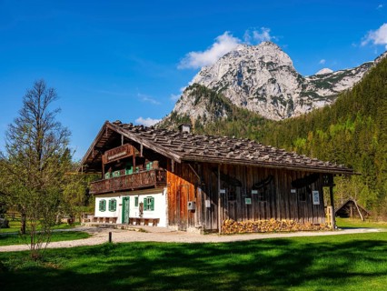 National Park Information Centre in a traditional farmhouse at Hintersee, above the Reiteralpe,