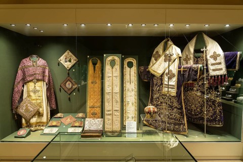 Exhibition at the Museum of the Monastery of Agia Triada on the Akrotiri Peninsula, Chania, Crete,