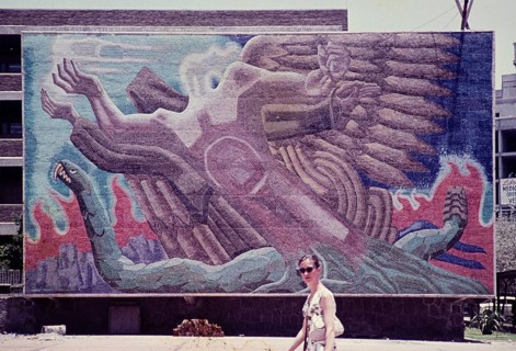 National Autonomous University of Mexico (UNAM), Mexico City, Mexico ca. 1961 Mural painting modern