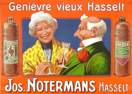 Advertising poster, beverage advertisement, advertising poster for Jos. Notermans Genièvre vieux
