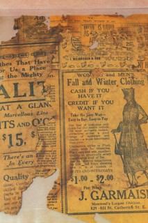 Old yellowed newspaper page with advertisements from The Montreal Daily Star October 19, 1917