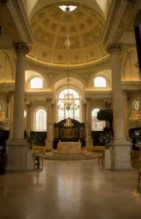 Parish church of St Stephen, Walbrook, City of London, London designed by Sir Christopher Wren,