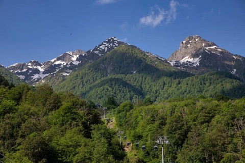 Mountains landscape. Rosa Khutor. Sochi. Russia