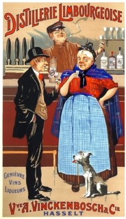 Advertising poster, beverage advertisement, poster comes from the Limbourgeoise distillery of the