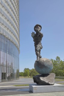 Mercurius sculpture by Markus Lüpertz 2007, messenger of the Roman gods, Roman mythology, symbol