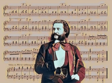 Johann Baptist Strauss II, 1825 – 1899, Austrian composer and violinist, 1879, digitally edited,