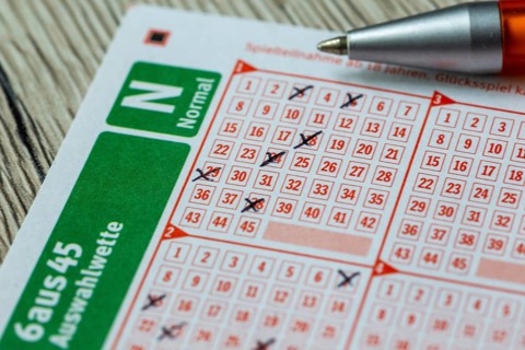 Toto 6aus45: Close-up of a game ticket