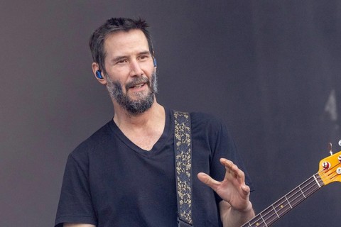 Adenau, Germany, 8.6.2024: Dogstar (bass, Keanu Reeves) play at Rock am Ring. The festival takes