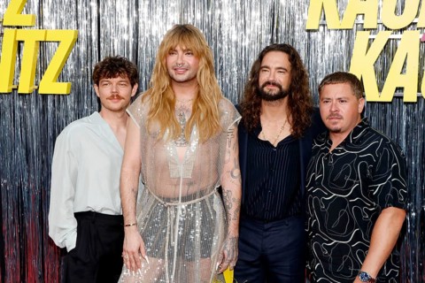 Georg Listing, Bill Kaulitz, Tom Kaulitz and Gustv shepherd at the premiere of the 3rd season of