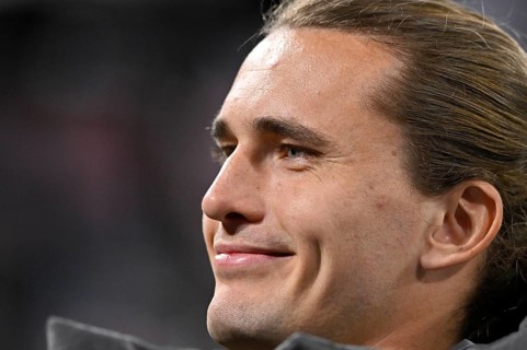 Tennis player Alexander Zverev visiting a Bundesliga match, portrait, Allianz Arena, Munich,
