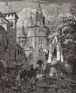 Medieval knight's castle