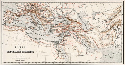 Historical map of ancient Greece