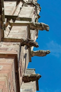 Rodez. Gargoyles of the Gothic Notre-Dame Cathedral. Aveyron department. Occitanie. France