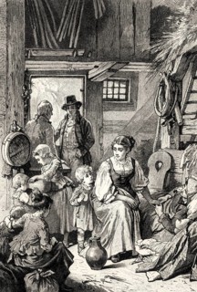 Scene from HERMANN AND DOROTHEA, an epic poem by Johann Wolfgang von Goethe