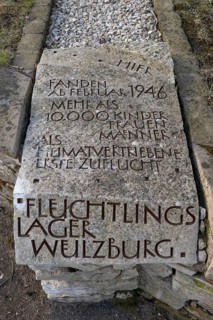 Memorial to the expulsion after the Second World War, refugee camp from 1952 to 1968 on the