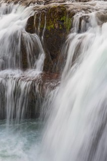 The Kolufossar waterfalls of the river Vididalsa consists of 3 falls the upper fall Efrifoss, in