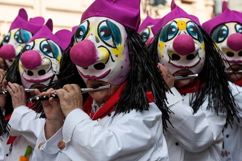 Basler Künstlerlarven, masks, Basler Fasnet parade, Basler Fasnacht, Basel, Switzerland