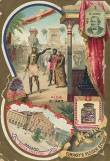 Picture series opera houses, Teatro alla Scala in Milan, scenes from Giuseppe Verdi's opera Aida,