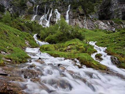 Cascades from the Jungibach Falls, Gental, Canton Bern, Switzerland