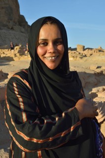 Young woman with headdress, portrait, Gebel Barkal, Karima, Northern, Nubia, Sudan