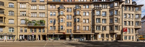 Building on Schwabstraße Stuttgart-West. Facades in the Art Nouveau style. Stuttgart,