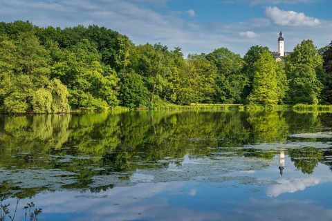 Elsteral, Germany, Greiz, Greizer Park, Upper Castle, Thuringia, Cultivated Landscape, Landscape,