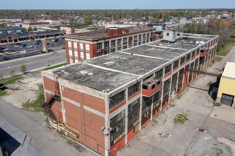 Highland Park, Michigan - The remains of Ford's Highland Park plant, where the Model T and was