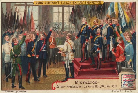 Series of paintings from the life of Otto von Bismarck, imperial proclamation in the Hall of