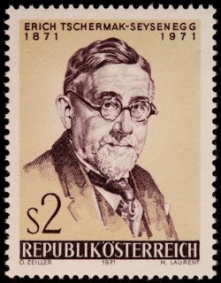 Erich Tschermak, Edler von Seysenegg (1871-1962), an Austrian agronomist. Portrait on an Austrian