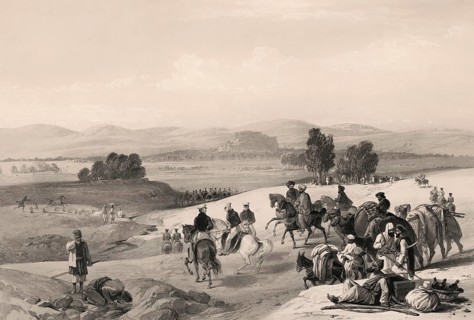 The fortress of Quetta, Baluchistan, Pakistan, First Anglo-Afghan War, sketch by James Atkinson,