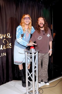Brothers Bill Kaulitz and Tom Kaulitz present wax figures for their series Kaulitz & Kaulitz and