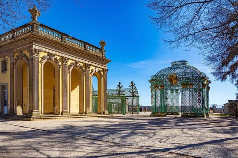 Sanssouci Palace in Sanssouci Palace Park in Potsdam, Germany