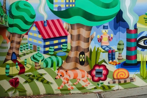 Graffiti, spray art, colorful pictures, public art, mythical creatures, fantastic creatures, human
