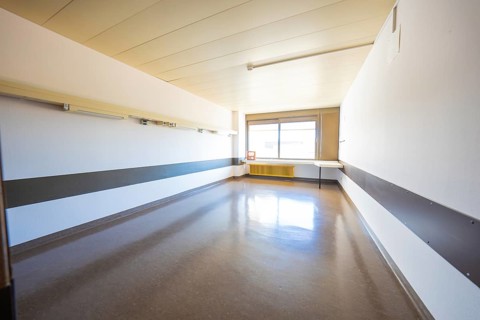 Empty room with large window and minimalistic design, Nagold Hospital of Klinikverbund Südwest,