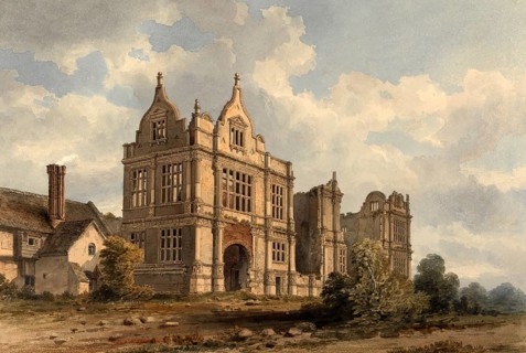 South West View of Moreton Corbet, Shropshire, belonging to Sir Andrew Corbet Bart, England,