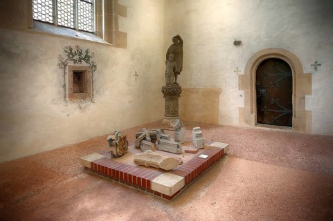 Interior view, Baufunde, Blaubeuren Abbey, Swabian Jura, Baden-Württemberg, Germany