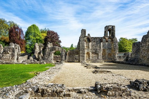 Ruins of Winchester Castle, Winchester, Hampshire, England, United Kingdom