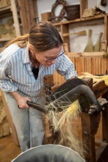 Berea, Kentucky - Cynthia Main makes traditional Appalachian brooms and whiskbrooms by hand at